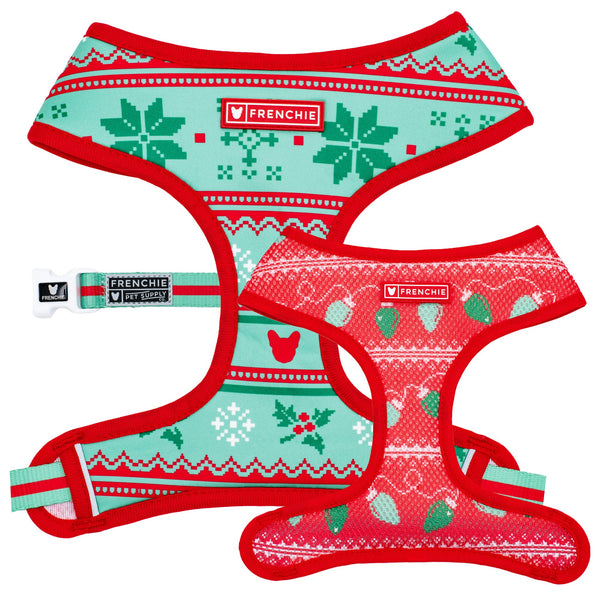 Frenchie Duo Reversible Dog Harness - Ugly Sweater