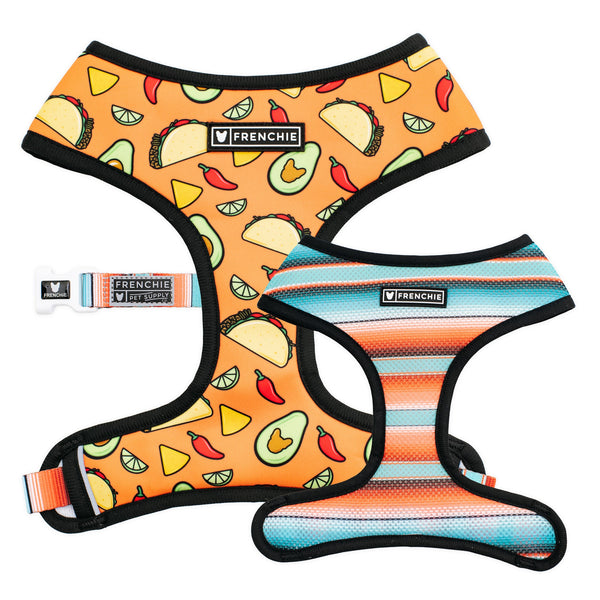 Taco Tuesday Reversible Dog Harness- Orange