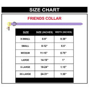 FRIENDS Monica's Door Frame Buckle & Metal Charms Vegan Leather Dog Collar – Dog Collars by Buckle - Down