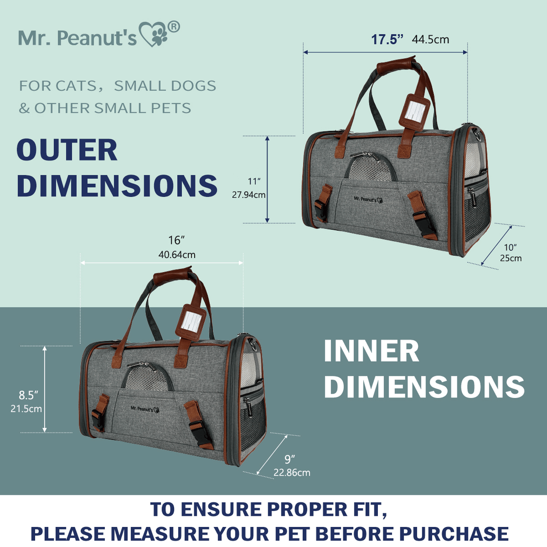 Gold Series Airline Compliant Dog Carrier Bag – Pet Carriers by Mr. Peanut's Pet Carriers