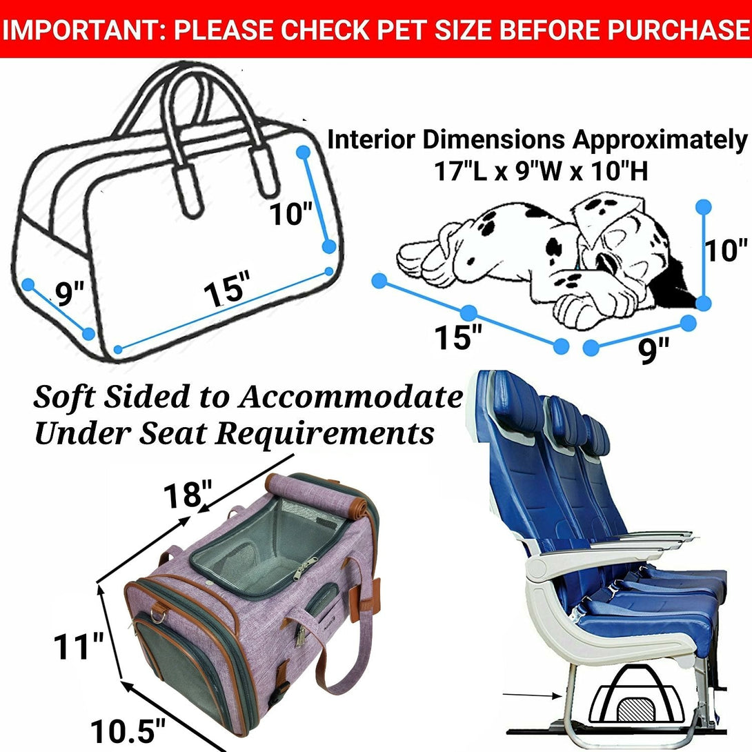 Gold Series Airline Compliant Dog Carrier Bag – Pet Carriers by Mr. Peanut's Pet Carriers