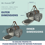 Gold Series Big Apple XL Size Airline Compliant Double Expandable Dog Carrier Bag – Pet Carriers by Mr. Peanut's Pet Carriers
