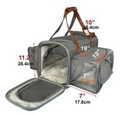 Gold Series Big Apple XL Size Airline Compliant Double Expandable Dog Carrier Bag – Pet Carriers by Mr. Peanut's Pet Carriers