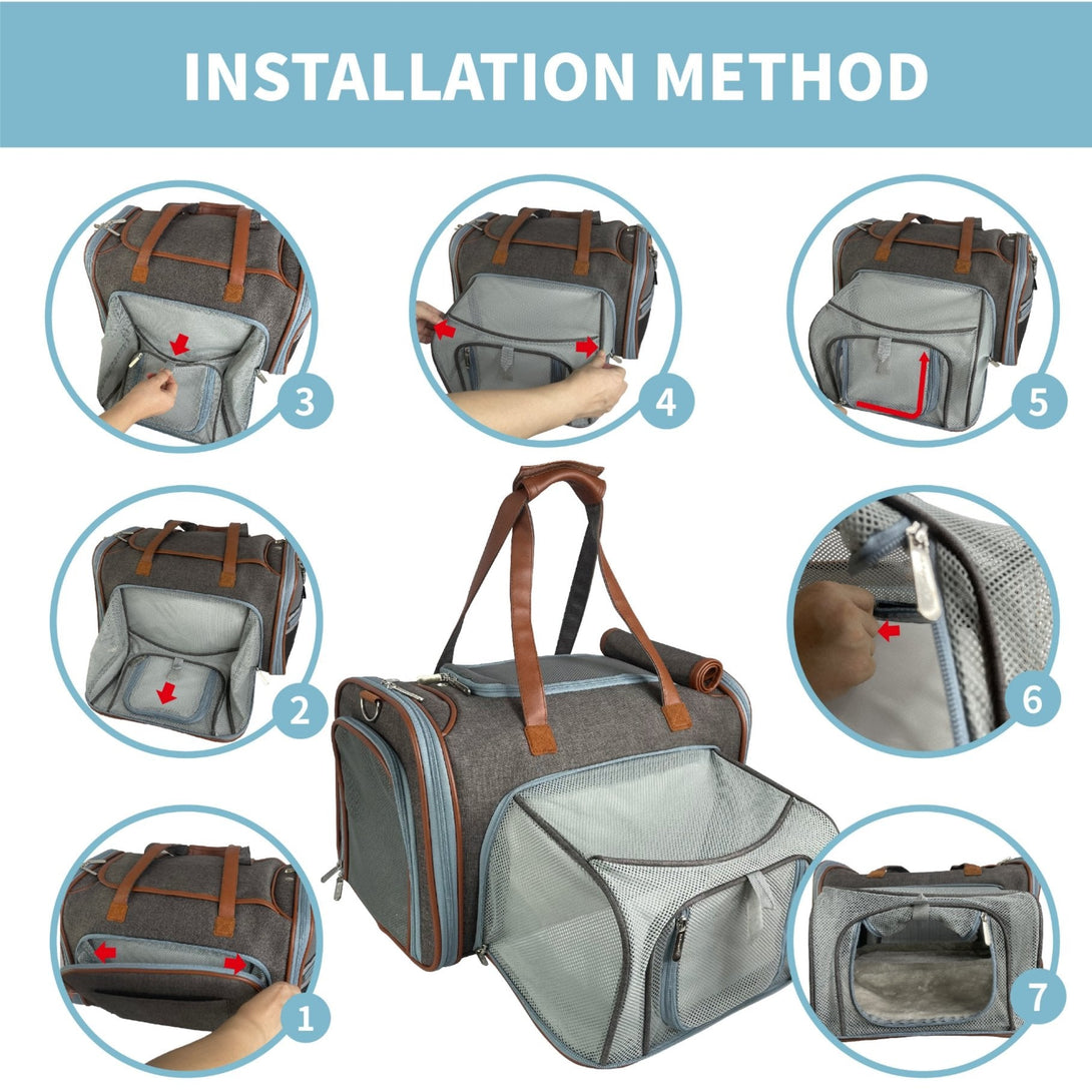 Gold Series Big Apple XL Size Airline Compliant Expandable Dog Carrier Bag – Pet Carriers by Mr. Peanut's Pet Carriers