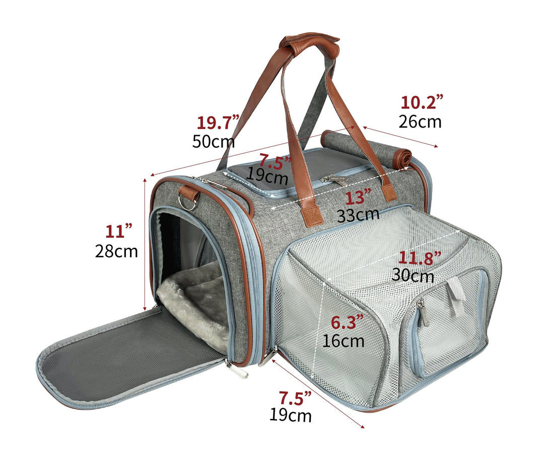 Gold Series Big Apple XL Size Airline Compliant Expandable Dog Carrier Bag – Pet Carriers by Mr. Peanut's Pet Carriers