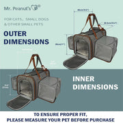 Gold Series Standard Size Airline Compliant Double Expandable Dog Carrier Bag – Pet Carriers by Mr. Peanut's Pet Carriers