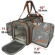 Gold Series Standard Size Airline Compliant Double Expandable Dog Carrier Bag – Pet Carriers by Mr. Peanut's Pet Carriers