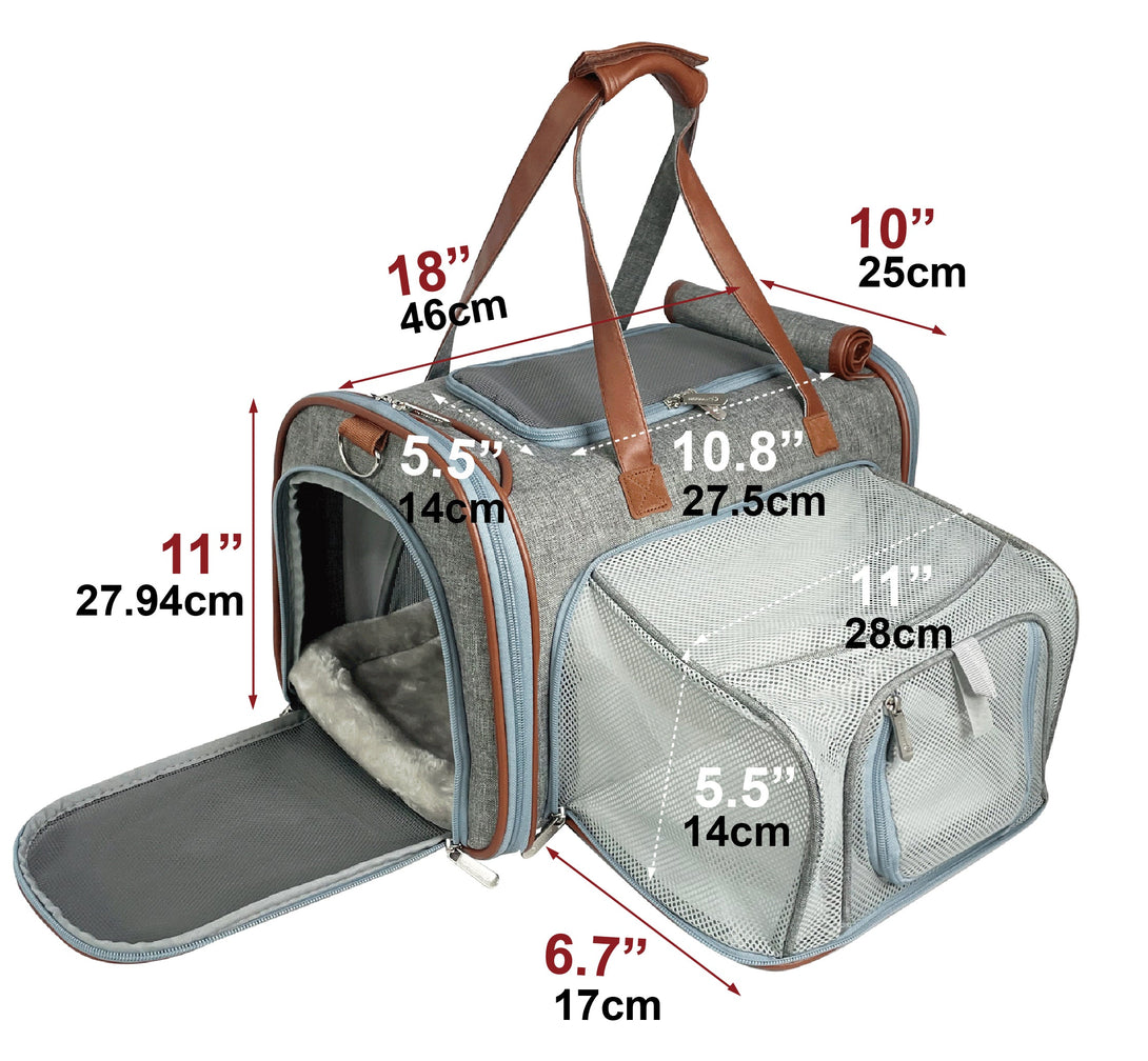 Gold Series Standard Size Airline Compliant Expandable Dog Carrier Bag – Pet Carriers by Mr. Peanut's Pet Carriers