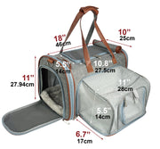 Gold Series Standard Size Airline Compliant Expandable Dog Carrier Bag – Pet Carriers by Mr. Peanut's Pet Carriers