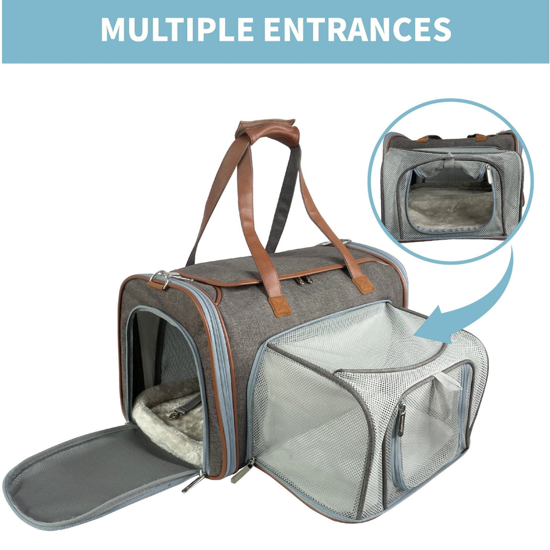 Gold Series Standard Size Airline Compliant Expandable Dog Carrier Bag – Pet Carriers by Mr. Peanut's Pet Carriers
