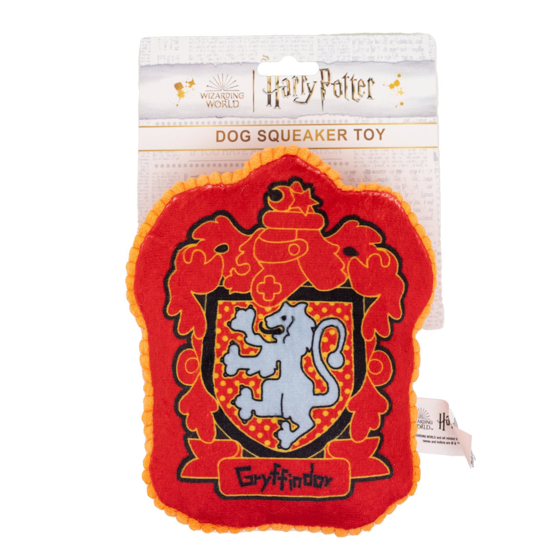 Harry Potter Gryffindor Lion Charm Crest Plush Squeaky Dog Toy – Dog Toys by Buckle - Down
