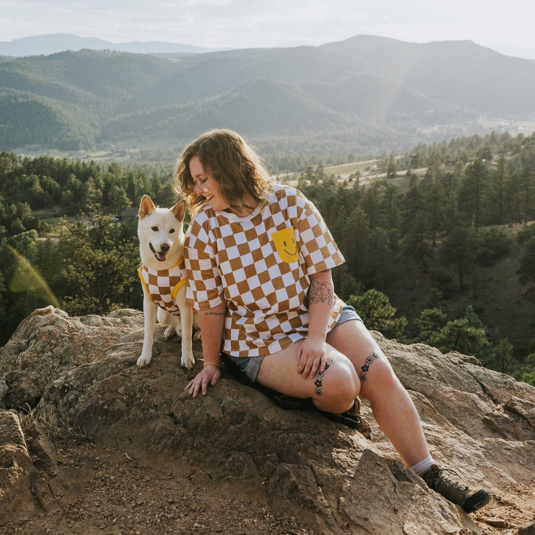 Human Oversized Cotton Smiley Tee – Mens/Womens T-Shirts by Sunbean