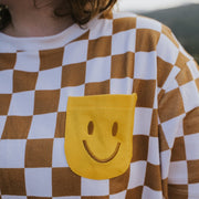 Human Oversized Cotton Smiley Tee – Mens/Womens T-Shirts by Sunbean