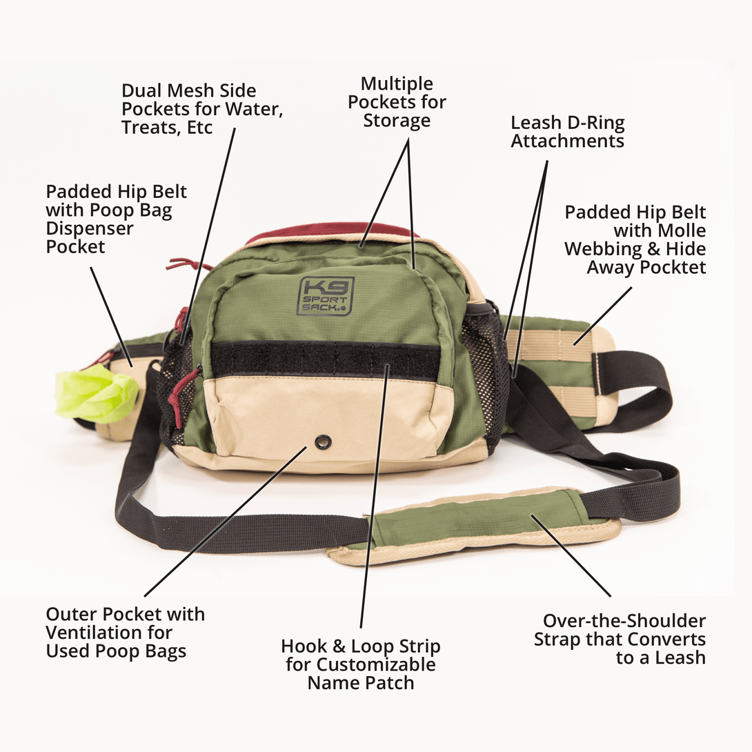 K9 Kompanion Shoulder/Hip Dog Supply Pack – Dog Walking Bags & Pouches by K9 Sport Sack