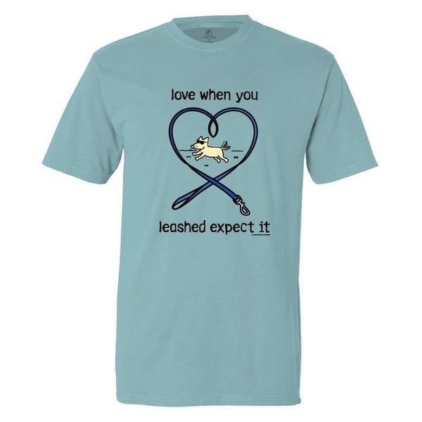 Love When You Dog Leashed Expect It - Classic Tee – Mens/Womens T-Shirts by Teddy the Dog