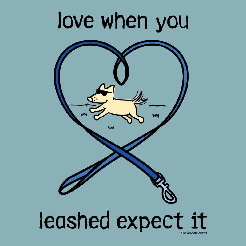 Love When You Dog Leashed Expect It - Classic Tee – Mens/Womens T-Shirts by Teddy the Dog