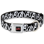 Marvel Comics Avengers A Logo Seatbelt Buckle Dog Collar – Dog Collars by Buckle - Down