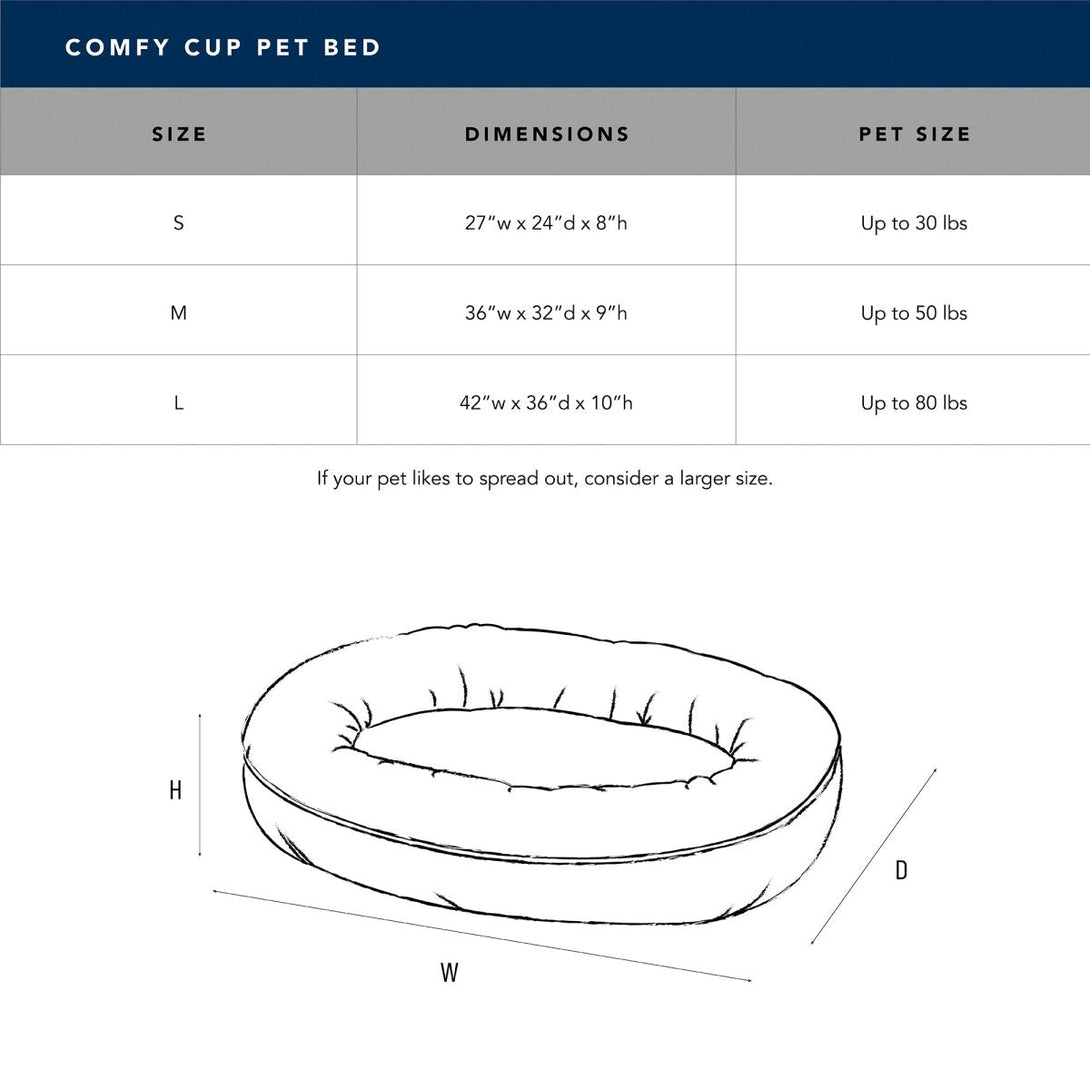 Microfiber Comfy Cup Bolster Dog Bed – Dog Beds by Carolina Pet Co.