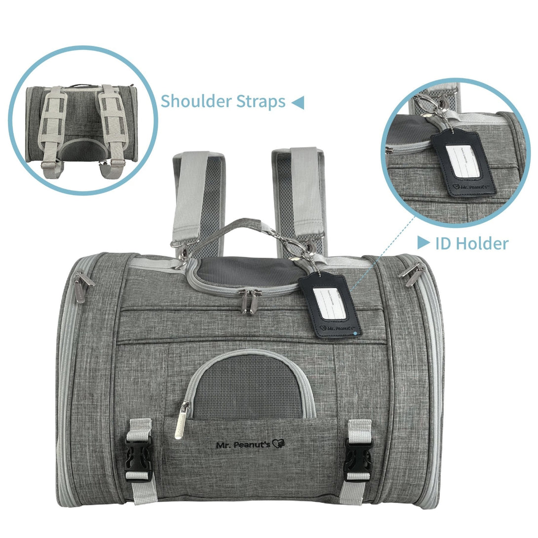 Monterey Series Horizontal Backpack Airline Compliant Backpack Dog Carrier – Pet Carriers by Mr. Peanut's Pet Carriers