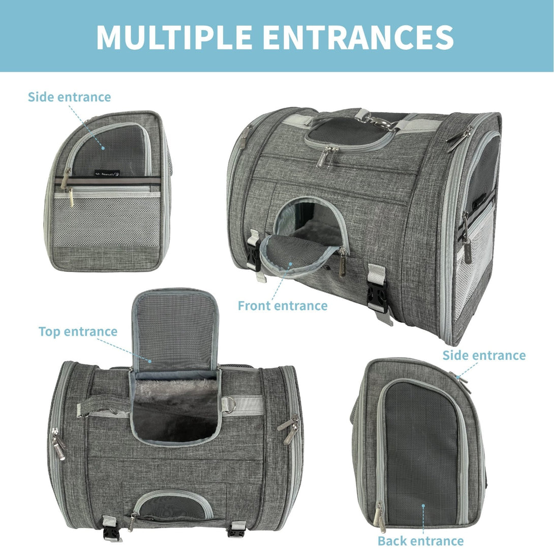 Monterey Series Horizontal Backpack Airline Compliant Backpack Dog Carrier – Pet Carriers by Mr. Peanut's Pet Carriers