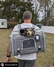 Monterey Series Horizontal Backpack Airline Compliant Backpack Dog Carrier – Pet Carriers by Mr. Peanut's Pet Carriers
