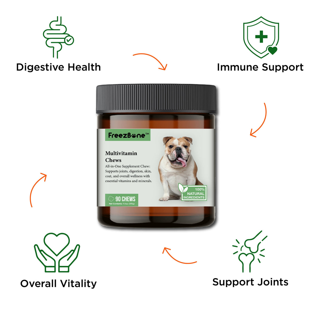 Multivitamins Chews (90 Chews) Dog Vitamin Supplements – Dog Vitamins & Supplements by Freezbone