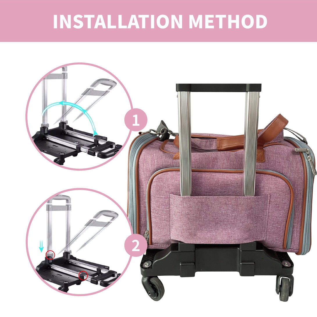 Pet Carrier/Luggage Bag Spinner Wheelbase Luggage Cart – Pet Carriers by Mr. Peanut's Pet Carriers