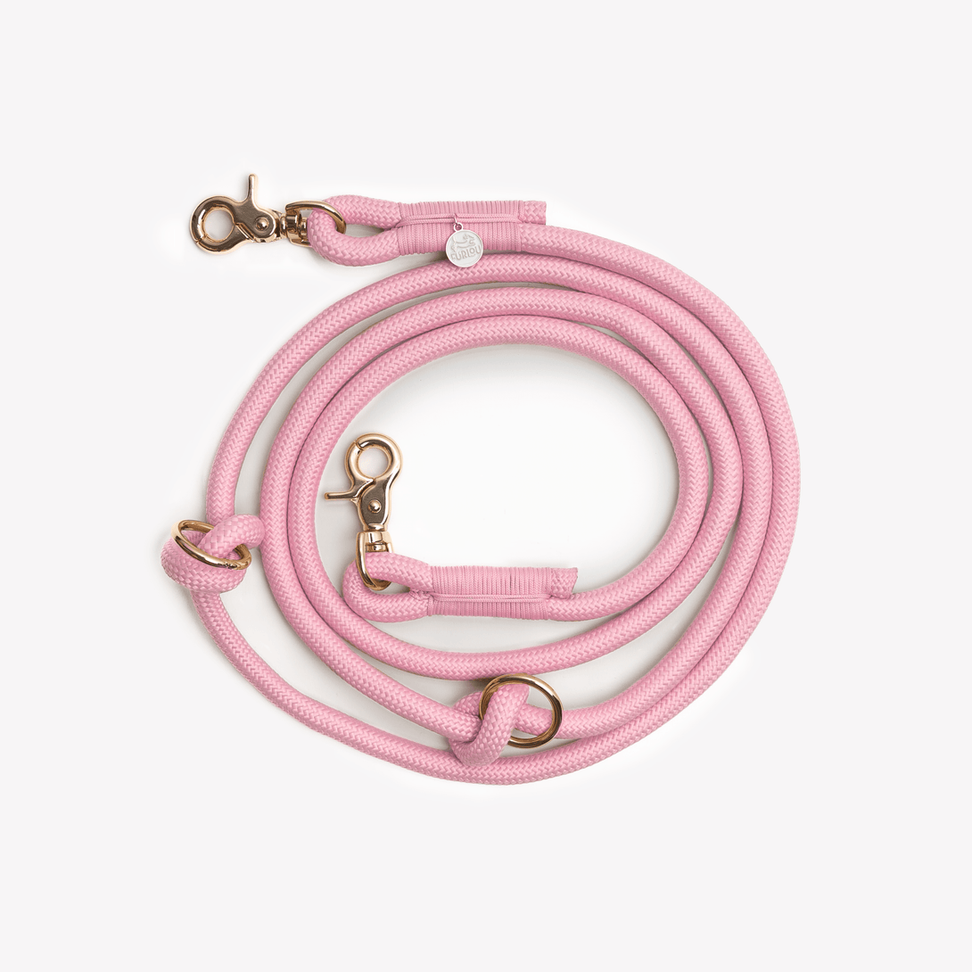 Pink - Hands Free Braided Dog Leash – Dog Leashes by FURLOU