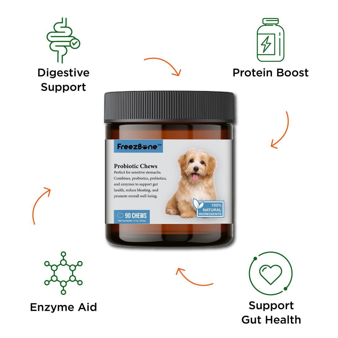 Probiotic Chews (90 Chews) Dog Vitamin Supplements – Dog Vitamins & Supplements by Freezbone