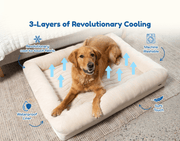PupChill Cooling 4 - Bolster Dog Bed - Arctic Sand – Dog Beds by Paw.com