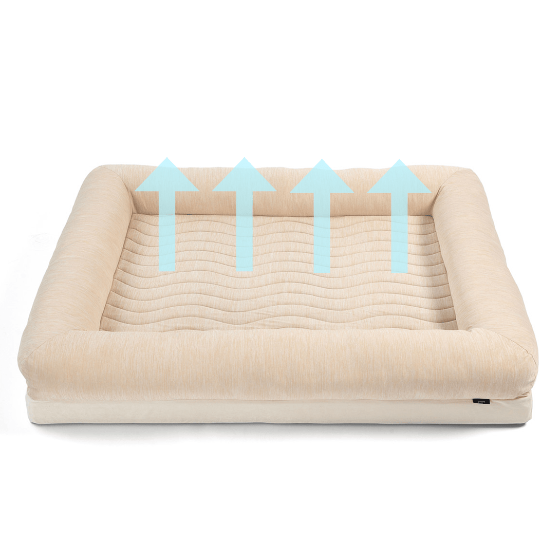 PupChill Cooling 4 - Bolster Dog Bed - Arctic Sand – Dog Beds by Paw.com
