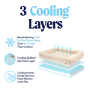 PupChill Cooling 4 - Bolster Dog Bed - Arctic Sand – Dog Beds by Paw.com