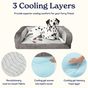 PupChill Cooling Bolster Dog Bed + Waterproof Blanket Bundle - Arctic Grey – Bundles by Paw.com