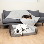 PupChill Cooling Bolster Dog Bed + Waterproof Blanket Bundle - Arctic Grey – Bundles by Paw.com