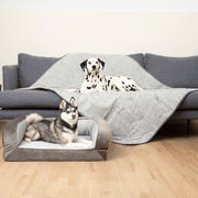 PupChill Cooling Bolster Dog Bed + Waterproof Blanket Bundle - Arctic Grey – Bundles by Paw.com
