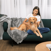 PupCloud Human - Size Dog Bed + Matching Waterproof Blanket Bundle - Charcoal Grey – Bundles by Paw.com