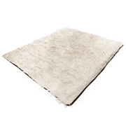 PupCloud Human - Size Dog Bed + Matching Waterproof Blanket Bundle - White with Brown Accents – Bundles by Paw.com