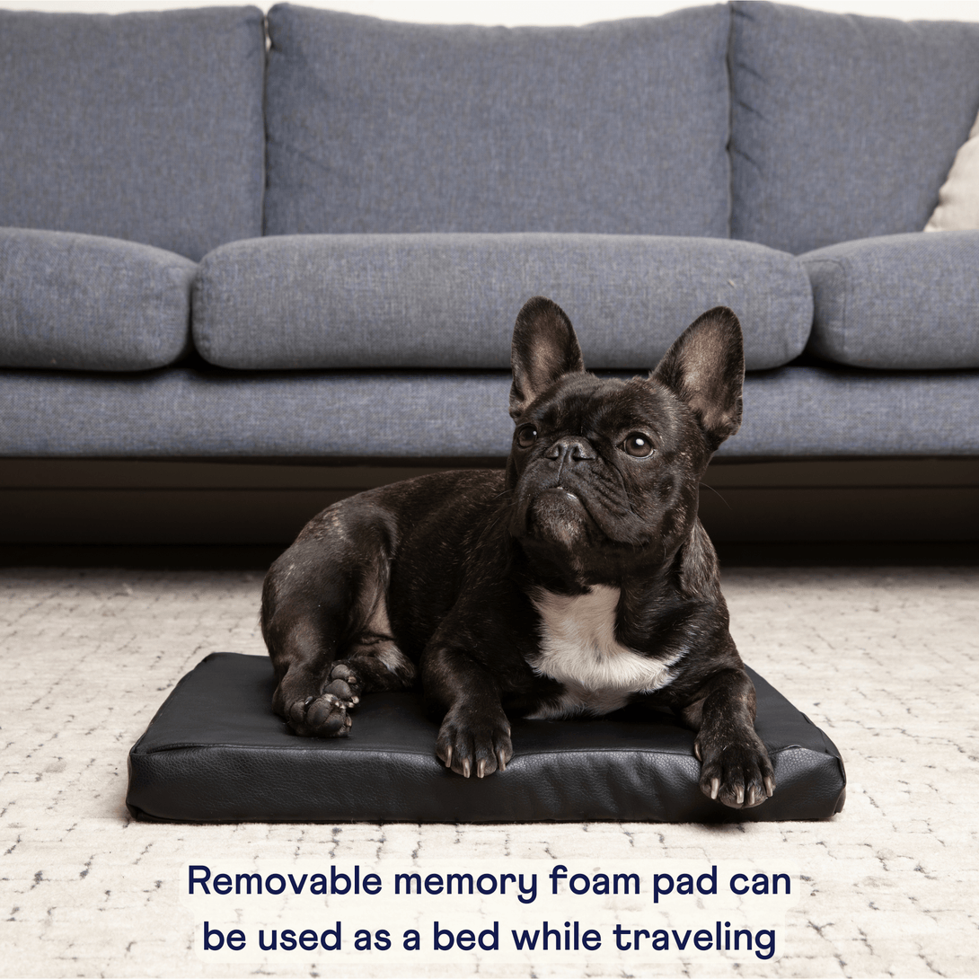 PupProtector Faux Leather Memory Foam Car Dog Bed - Black – Dog Beds by Paw.com