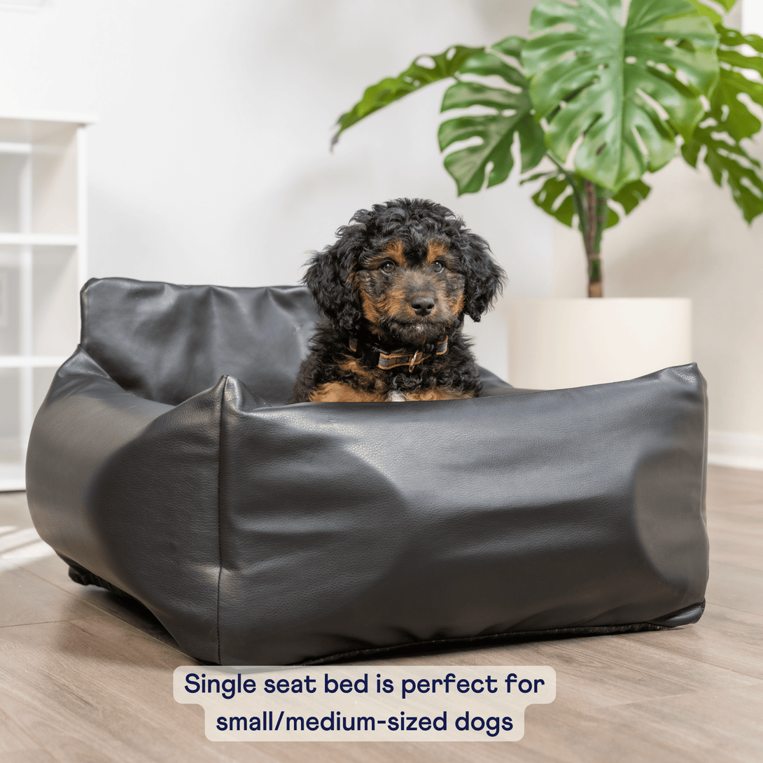 PupProtector Faux Leather Memory Foam Car Dog Bed - Black – Dog Beds by Paw.com