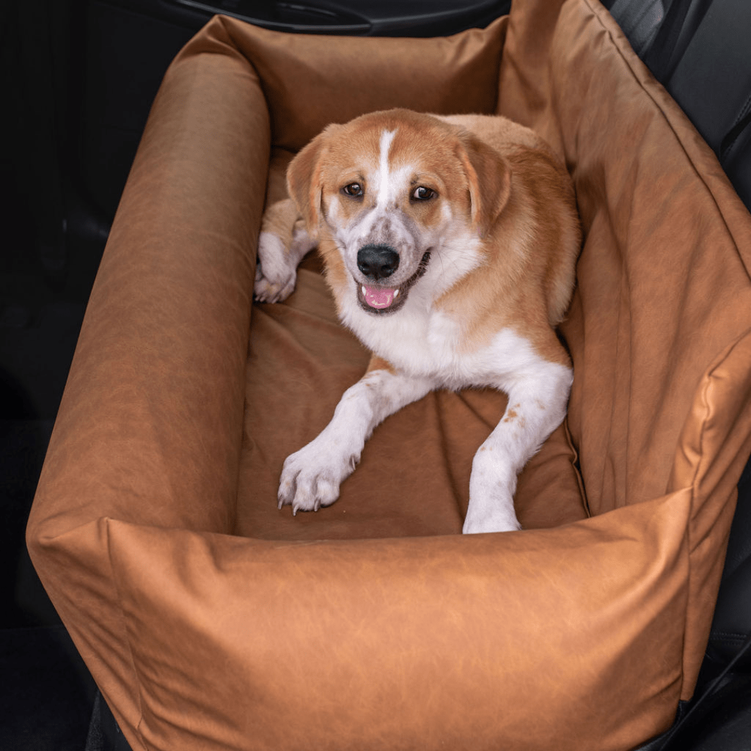 PupProtector Faux Leather Memory Foam Car Dog Bed - Camel – Dog Beds by Paw.com