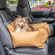 PupProtector Faux Leather Memory Foam Car Dog Bed - Camel – Dog Beds by Paw.com