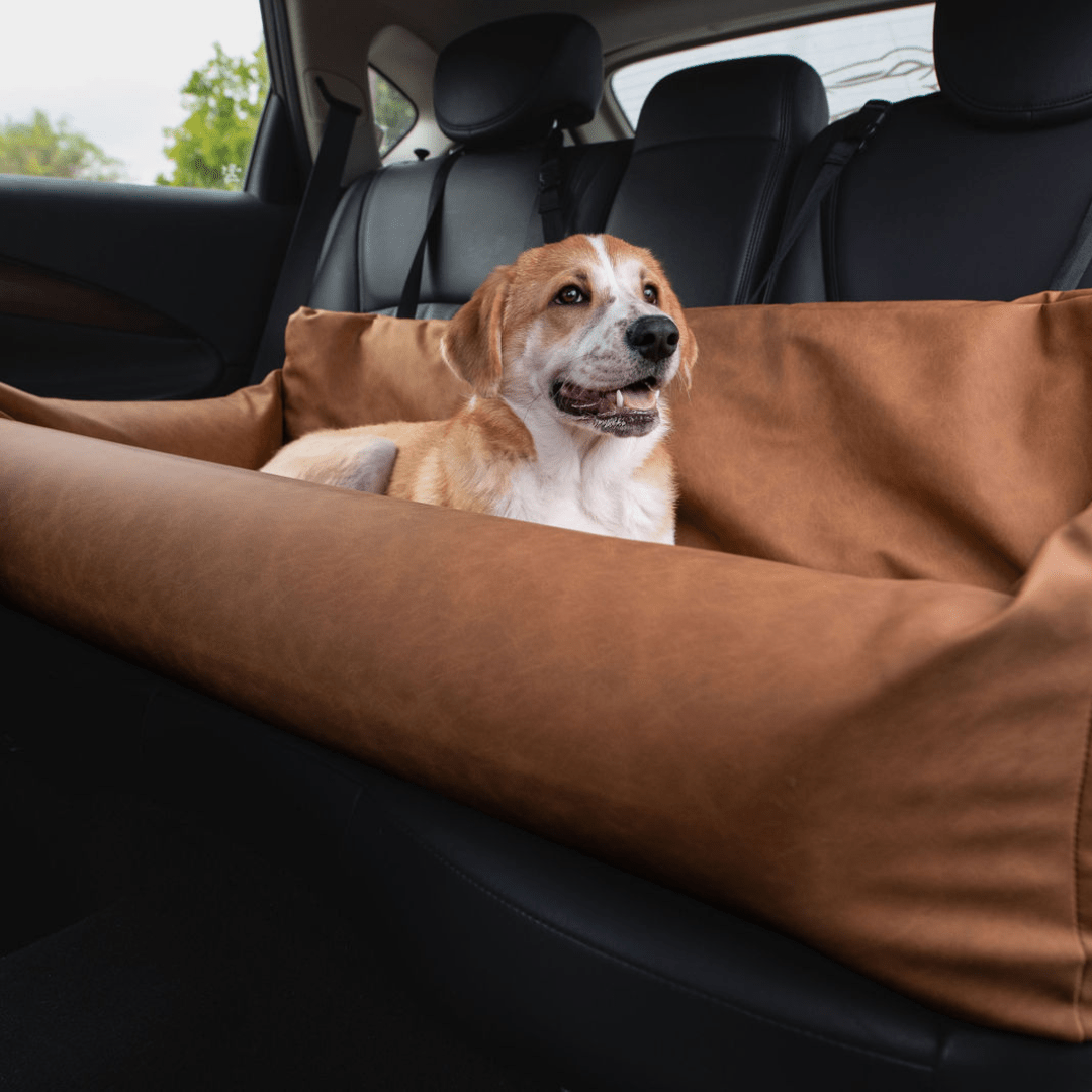 PupProtector Faux Leather Memory Foam Car Dog Bed - Camel – Dog Beds by Paw.com
