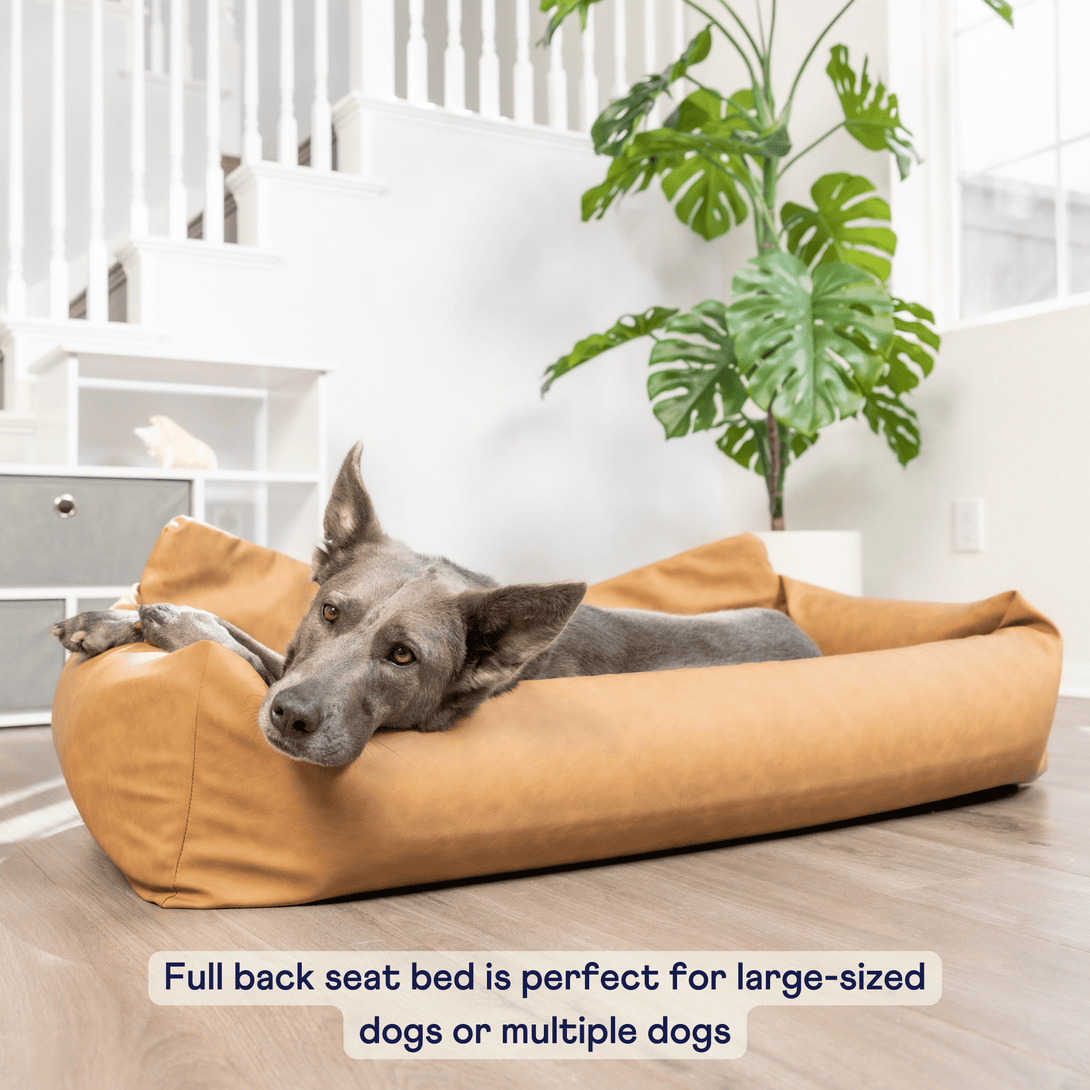 PupProtector Faux Leather Memory Foam Car Dog Bed - Camel – Dog Beds by Paw.com