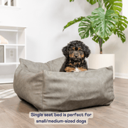 PupProtector Faux Leather Memory Foam Car Dog Bed - Slate Gray – Dog Beds by Paw.com