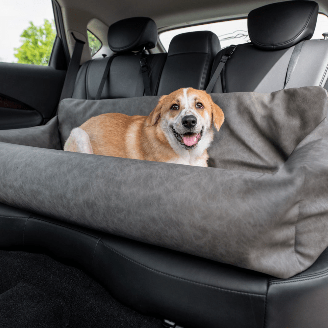 PupProtector Faux Leather Memory Foam Car Dog Bed - Slate Gray – Dog Beds by Paw.com