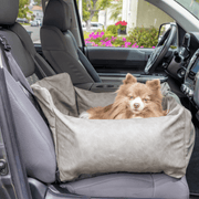 PupProtector Faux Leather Memory Foam Car Dog Bed - Slate Gray – Dog Beds by Paw.com