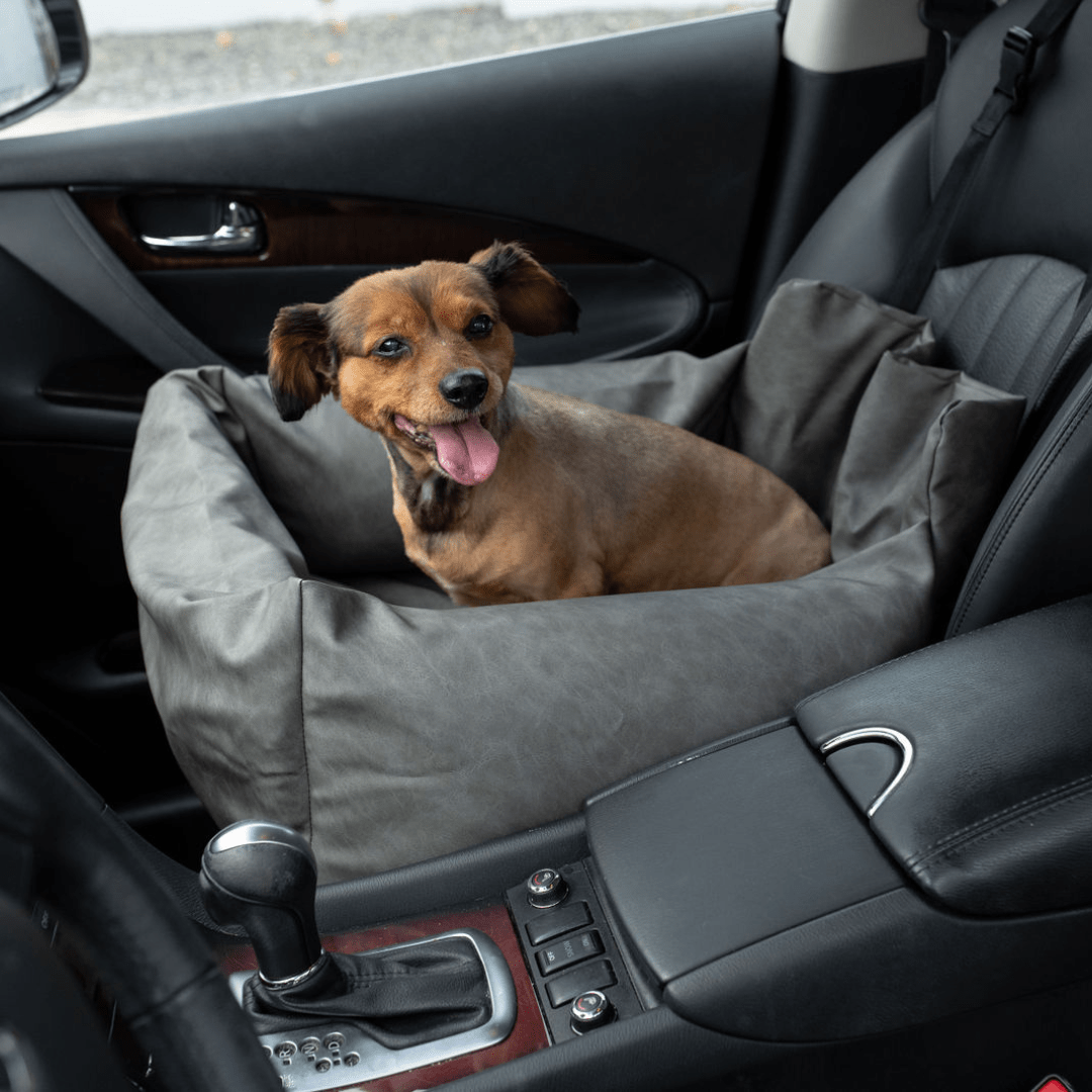 PupProtector Faux Leather Memory Foam Car Dog Bed - Slate Gray – Dog Beds by Paw.com