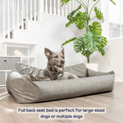 PupProtector Faux Leather Memory Foam Car Dog Bed - Slate Gray – Dog Beds by Paw.com