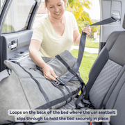 PupProtector Faux Leather Memory Foam Car Dog Bed - Slate Gray – Dog Beds by Paw.com