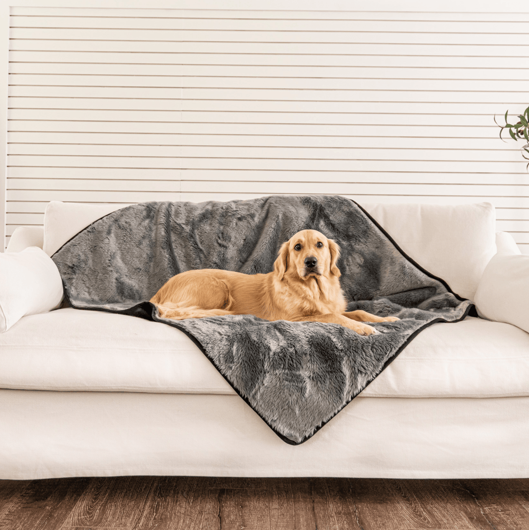 PupProtector Summer Short Fur Waterproof Throw Dog Blanket - Charcoal Grey – Dog Blankets by Paw.com
